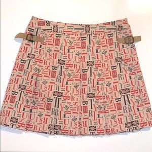 Printed Pleated Skirt